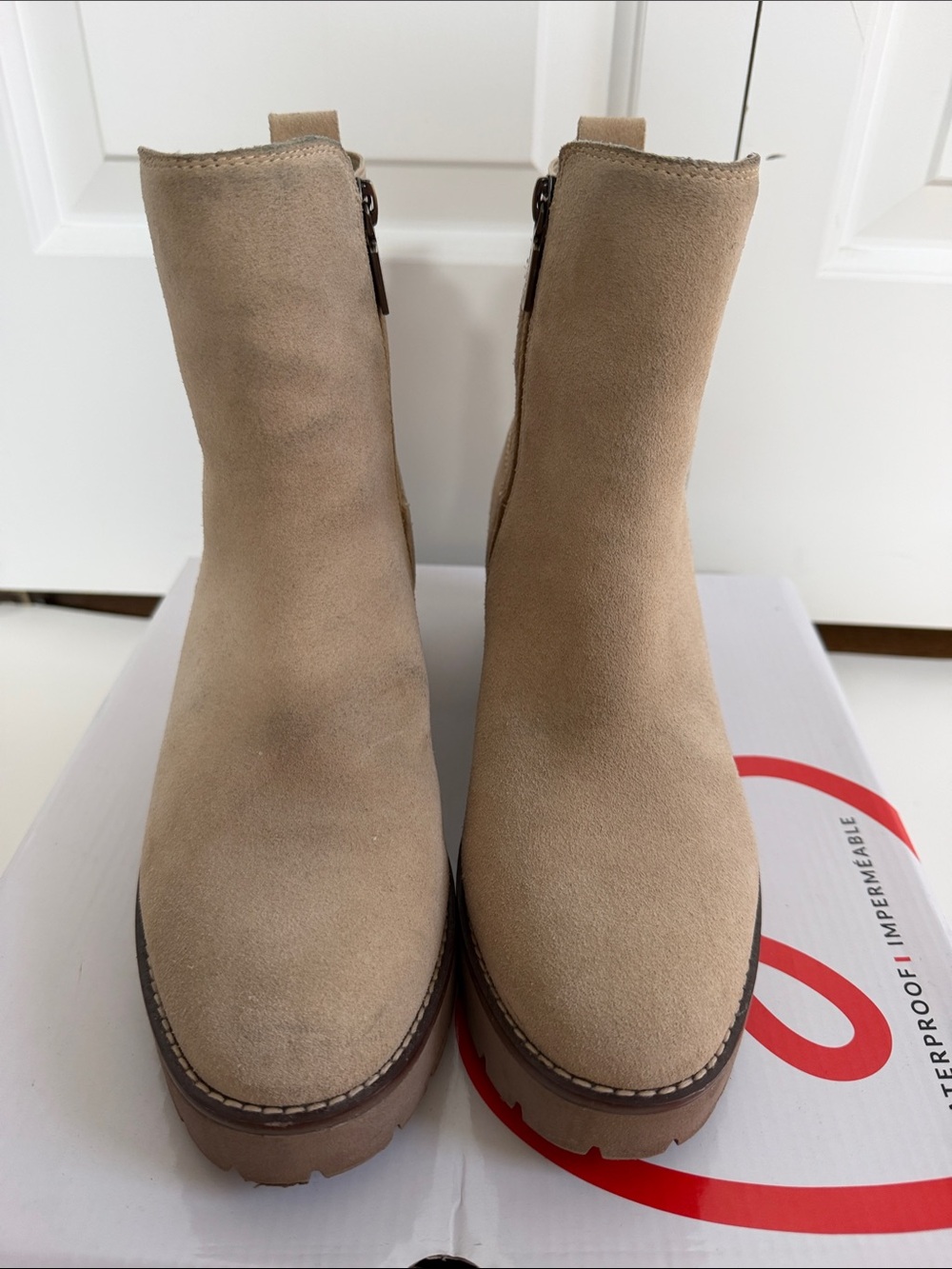 Blondo Dahlia Sand Suede Women's Waterproof Ankle Boot - Sz 8